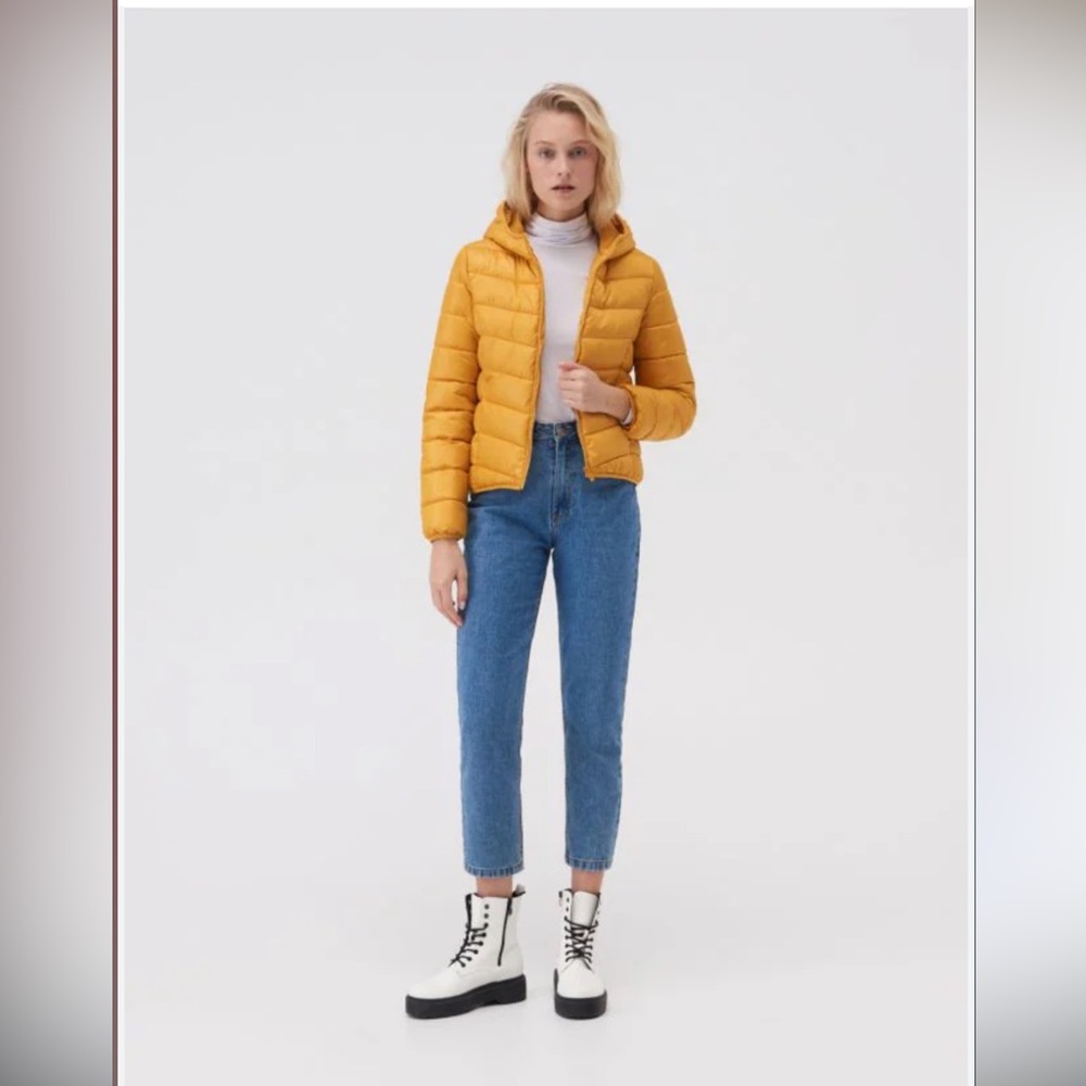 TNA The Little Puff Vibrant Yellow Jacket Size L